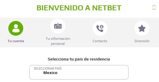 NetBet México Registro